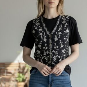 TanTrums vintage bohemian embroidered vest.
